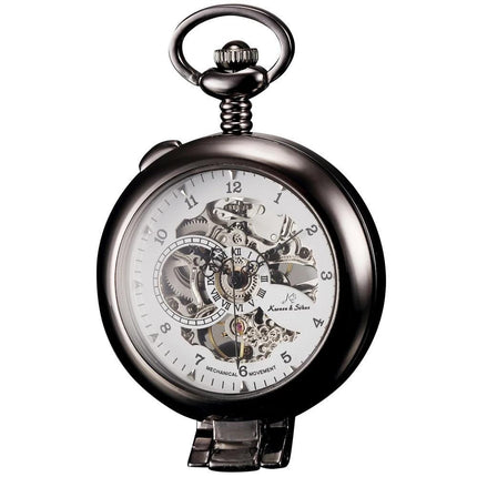 Men's Mechanical Hand Wind Steampunk Pocket Watch