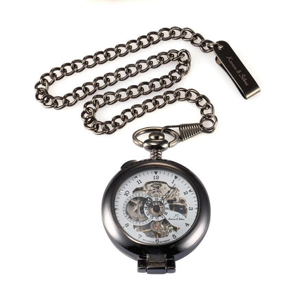 Men's Mechanical Hand Wind Steampunk Pocket Watch