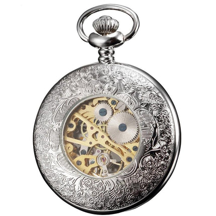 Men's Mechanical Roman Skeleton Collection Pocket Watches - 2 Colors