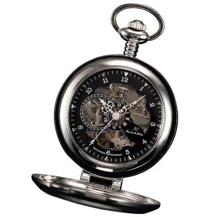 Men's Mechanical Self Stand Case Pocket Watch