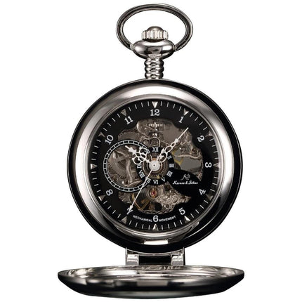 Men's Mechanical Self Stand Case Pocket Watch