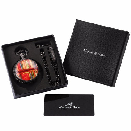 Men's Roman Case Pattern Collection Pocket Watches - 3 Colors