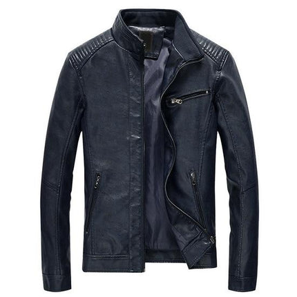 Men's Rugged Slim Leather Jackets - 5 Colors
