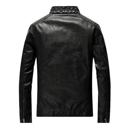 Men's Rugged Slim Leather Jackets - 5 Colors