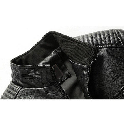 Men's Rugged Slim Leather Jackets - 5 Colors