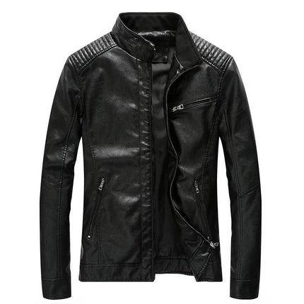 Men's Rugged Slim Leather Jackets - 5 Colors