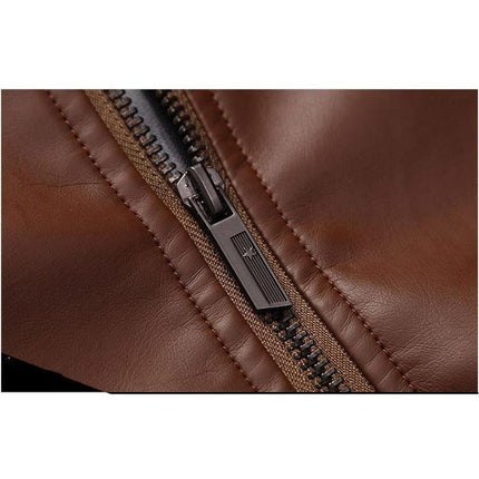 Men's Slim Leather Jacket - 3 Colors