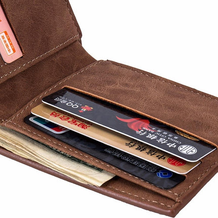 Men's Suede Wallet with Coin Bag Zipper
