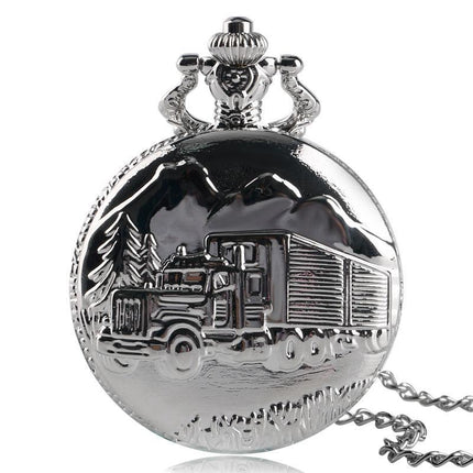 Men's Truck Themed Pocket Watch