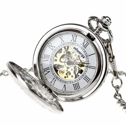 Men's Vintage Mechanical Hand Wind Pocket Watch