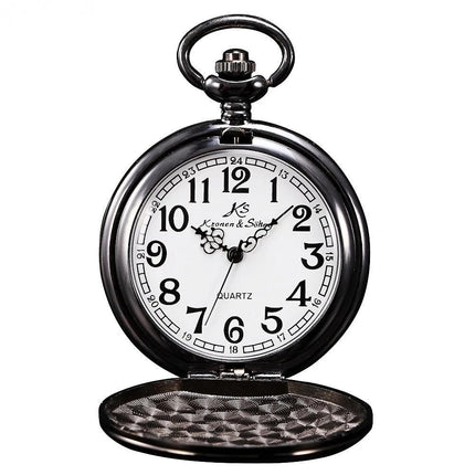 Men's White Analog Pocket Watch