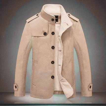 Men's Woolen Trench Coat - 3 Colors