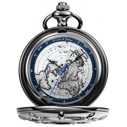 Men's World Map Collection Pocket Watches - 3 Colors