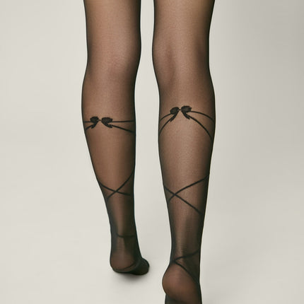 Conte Merry 20 Den - Fantasy Tights for Girls with Laced-Up Bow Design - 4yr. 6yr. 8yr. 10yr. 12yr. (24S-166SP)