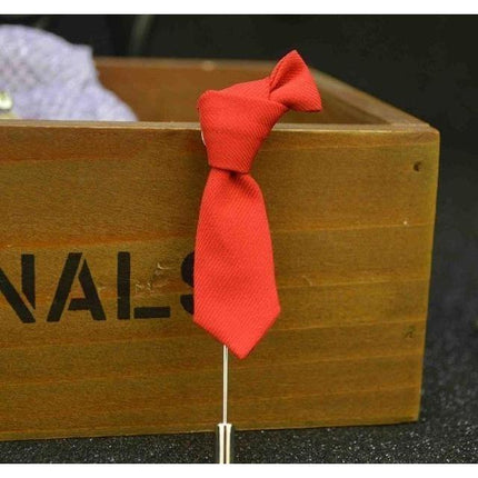 Mini Formal Ties Collection Brooches - 14 Colors & Styles