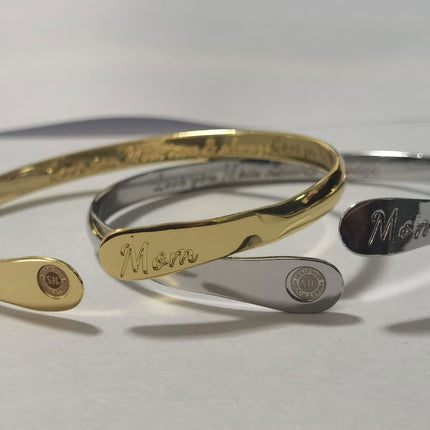 Mom Bracelets Engraved Bracelets Love you Mom Now & Always