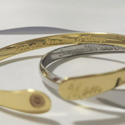 Mom Bracelets Engraved Bracelets Love you Mom Now & Always