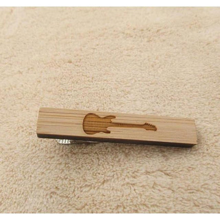 Music Lovers Collection Wooden Tie Bars/Clips - 6 Styles