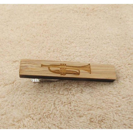 Music Lovers Collection Wooden Tie Bars/Clips - 6 Styles