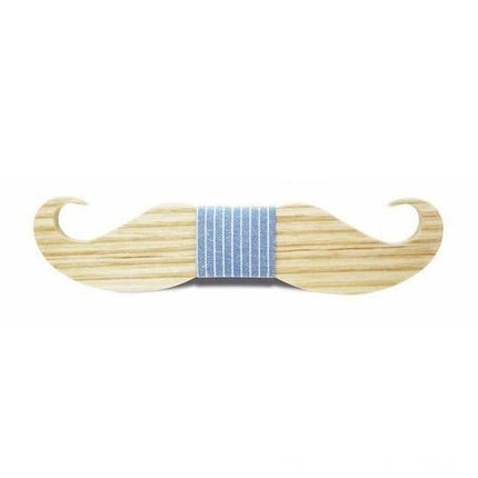 Mustache Collection Wooden Bow Ties - 20 Colors & Styles