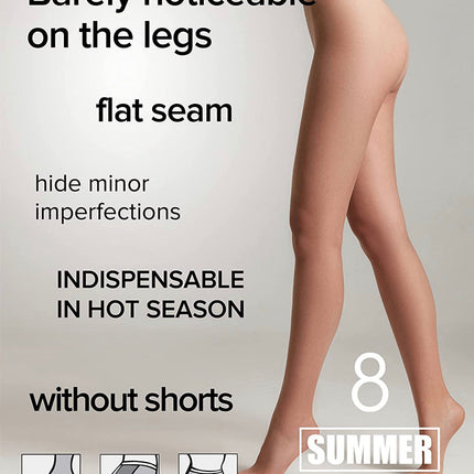 Conte Summer 8 Den - Classic Ultra-thin Invisible Women's Pantyhose (14С-17СП)