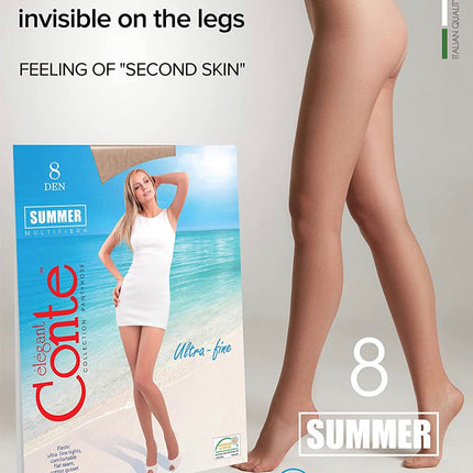 Conte Summer 8 Den - Classic Ultra-thin Invisible Women's Pantyhose (14С-17СП)