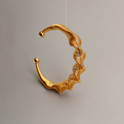 Geometric Abstract Spiral Bracelet High Grade Electroplating High Color Retention Light Luxury Daily Office Bracelet Accessories