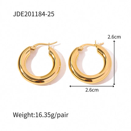French Circle Non Fading Earrings Exaggerated Personalized Light Luxury Simplicity Online Influencer Earrings Stainless Steel Earrings for Women Accessories