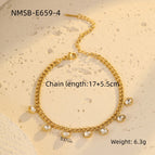 One Size / NMSB-E659-4 round White Zircon