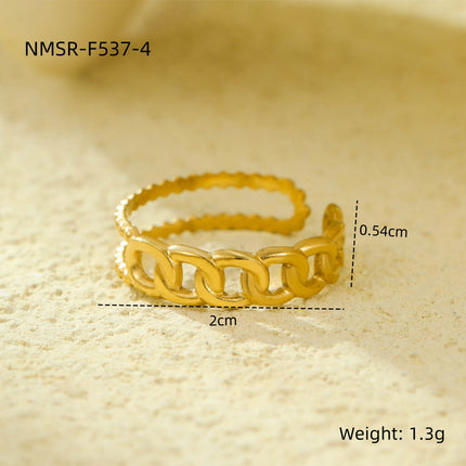 Stainless Steel Open Ring Multi Layer Geometric Abstract Hollow Out Cutout All Match Earrings Accessories
