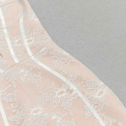 Bandage Dress Lace Ruffled Slit Sheath Fishtail MUNSIEUR