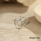 One Size / Steel Flower Ring