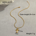 One Size / Gold Mushroom Necklace