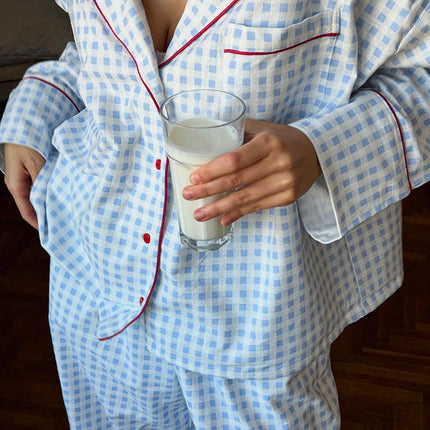 Women's Cotton Plaid Comfortable Sleepwear Loungewear for HER