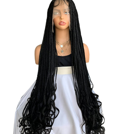 36" Box Braids Wave Full Lace Wig | African Dreadlocks Style