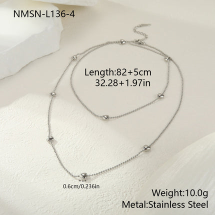 Stainless Steel Love Necklace High Grade Titanium Steel Necklace Simple Clavicle Chain Sweater Chain