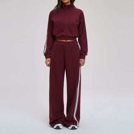 Contrast Color Sweatshirt Suit Loose Casual Comfortable All Match Outdoor Biking Mountain Climbing Sports Two Piece Sets