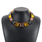 One Size / Green Yellow Purple Necklace