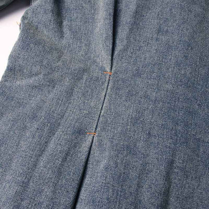 Denim Trench Coat Polo Collar Jacket