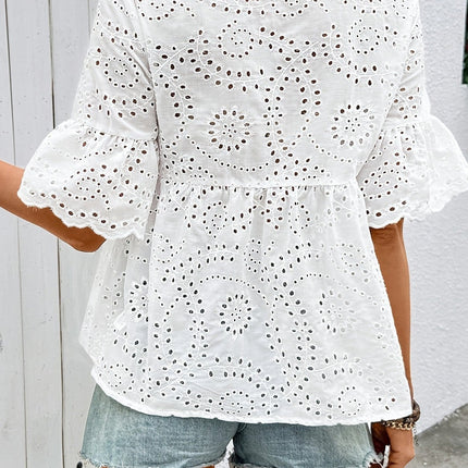 Ruffle Trim Blouse