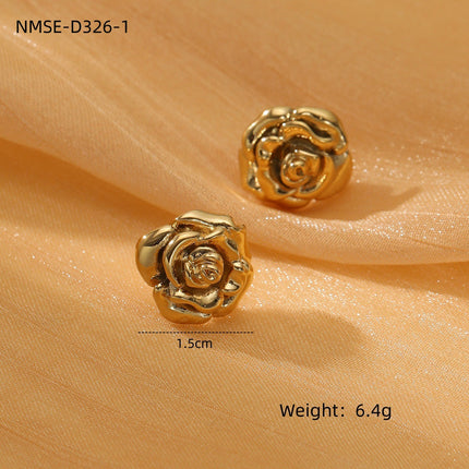 French Retro Titanium Steel Pearl Hearth Shaped Earrings Arrival Wild High Grade Stainless Steel Earrings Earrings