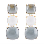 One Size / Gray White Gray Earrings