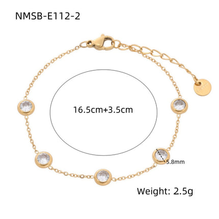 Heart Shape Diamond Titanium Steel Bracelets Women Non Fading Wild Stainless Steel Ornament
