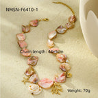 One Size / NMSN-F6410-1 Pink Coral Necklace