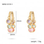 One Size / Gold Colorful Crystals
