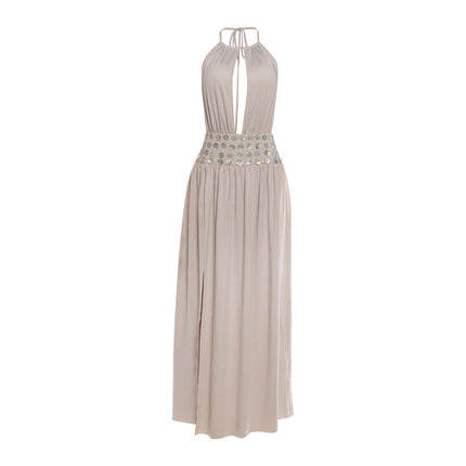 Split Halter Dress MUNSIEUR