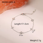 One Size / Steel Four-Leaf Clover Bracelet
