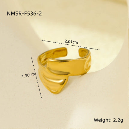 Stainless Steel Open Ring Multi Layer Geometric Abstract Hollow Out Cutout All Match Earrings Accessories