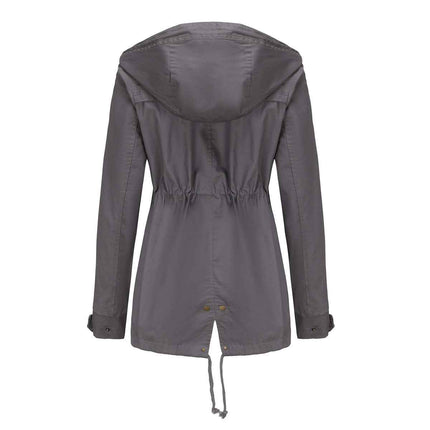 Plus Size Loose Solid Color Women's Jackets