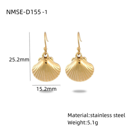 Marine Shell Pearl Titanium Steel Necklace Combination Women Affordable Luxury All Match Stainless Steel Embellished Accessories